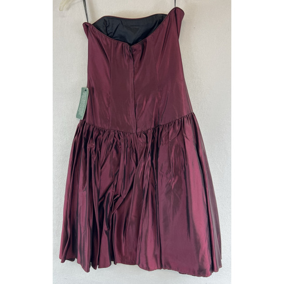 Y2K Jessica McClintock Womens 4 Purple Strapless Above Knee Party Homecoming - Picture 3 of 11